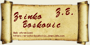 Zrinko Bošković vizit kartica